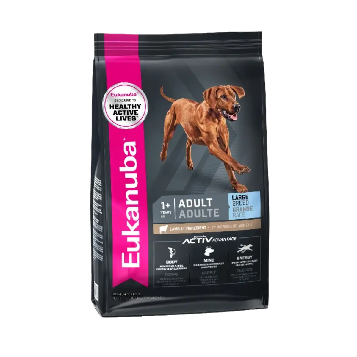 Eukanuba Large Breed Adult Lamb & Rice Dry Dog Food bag