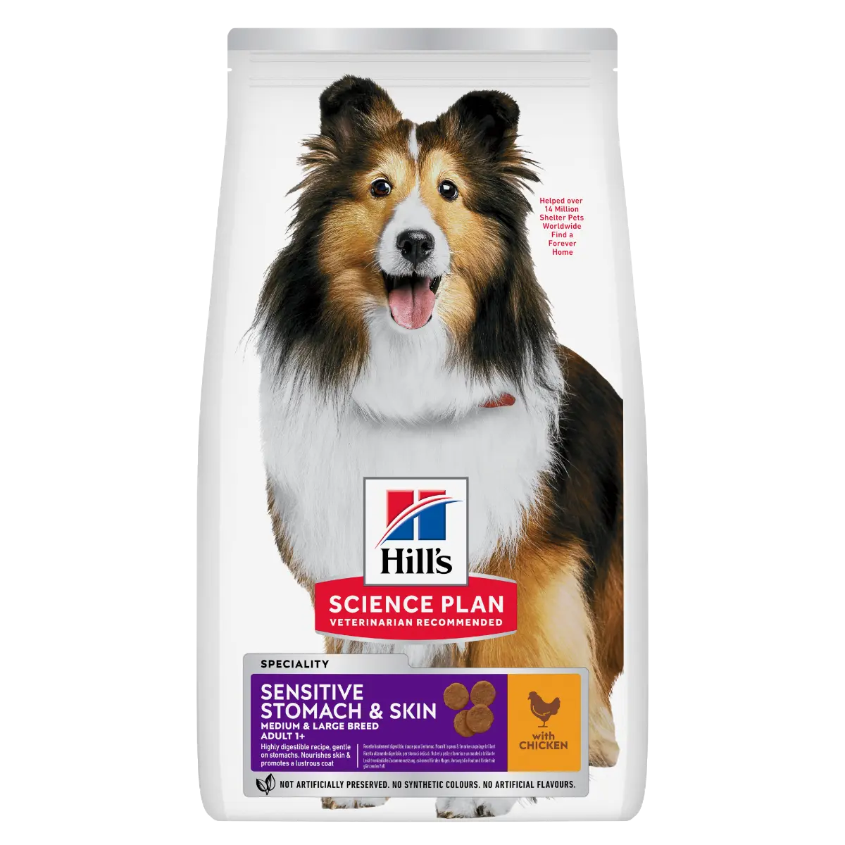 Hill’s Science Plan Adult Sensitive Stomach & Skin Medium Dry Dog Food bag